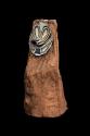 Painted mask; pitch on bark cloth