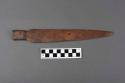 Copper cast of copper knife