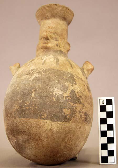 Jar of black and buff ware