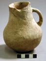 Plain pottery handled jar