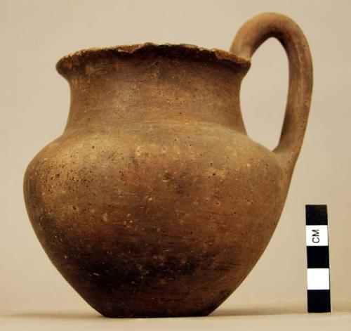 Coarse ware handled jug