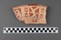 30 potsherds - Mataculebra cream polychrome: Mataculebra variety