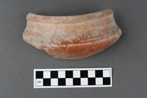 1/3 pottery bowl with recurved rim