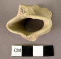 Pitcher mouth of a two-handled small pottery jug or pitcher