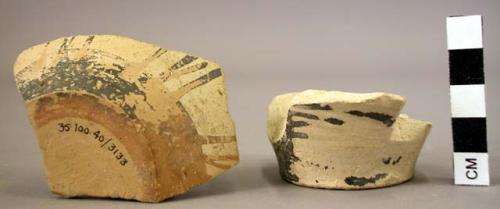 2 pottery bases