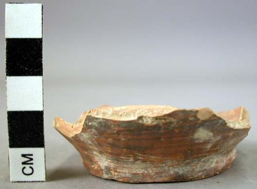 Large pottery cup base