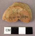 Small, coarse  ware pottery base fragment