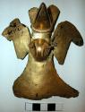 Gold plated copper zoomorphic figurine- bird