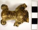 Gold plated copper anthropomorphic figurine