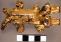 Gold plated copper zoomorphic figurine- double-headed pendant animal