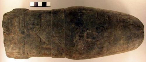 Part of carved stone object; Ceremonial staff