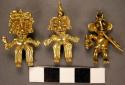 Gold human figurine with hole for suspension (made into earring)