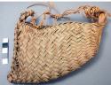 Triangular basketry bag