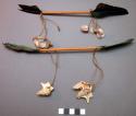 Ornaments with shell pendants
