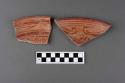 Coyotlatelco type rim potsherds-painted in (1 tray full)