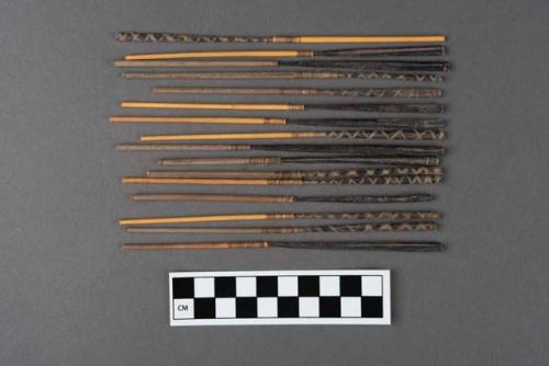 Arrow shafts with wooden ends