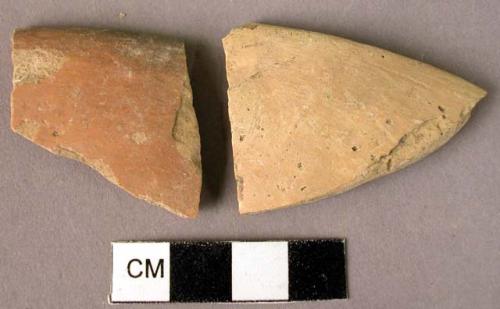 Potsherd - "Urfirnis" glaze slipped small bowl rim