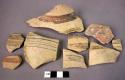 21 potsherds - painted bands