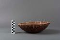 Basket, dark brown diamond pattern