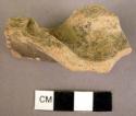 Fragment of bridge spouted bowl - early type glaze