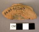 Coarse pottery foot - probably local minyan copy