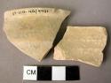 2 potsherds - yellow Minyan