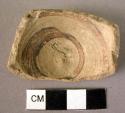 Pottery base fragment - rings on interior