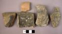 5 miscellaneous potsherds