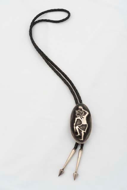 Silver overlaid Mudhead bolo tie