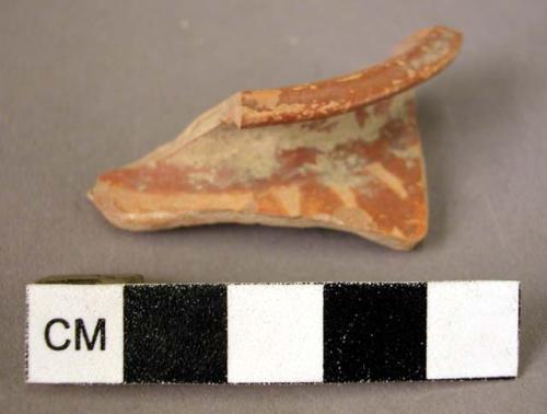 Small pottery vessel rim fragment