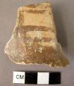 Pottery handle fragment - painted