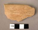 Rim potsherd - slipped tan ware, low burnish