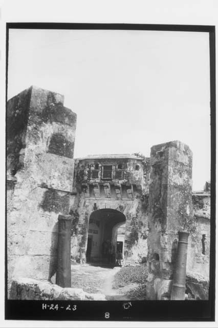 Principal Gate from Bridge over Moat