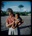 Expedition: Lorna Marshall holding a crying baby