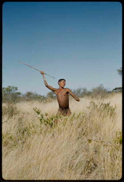 Spear, Throwing: Man throwing an assegai