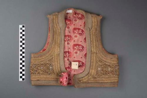 Waistcoat, Ottoman, later 19th c.; gold embroidery