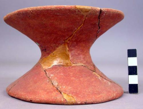 Fragmentary pot stand- red slip both sides