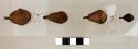Metal bells - pear shaped, rimmed lip, flat top