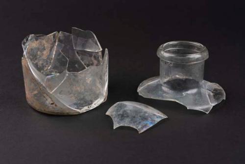 Glass vessel, clear, fragmentary