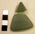 Miniature green stone axe