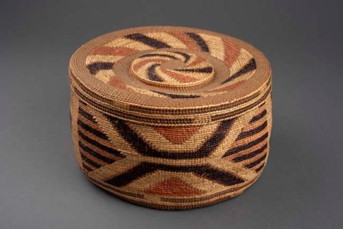 Woman's trinket basket and rattle cover