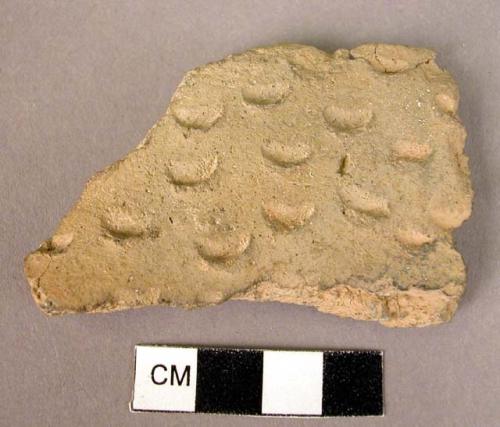 Potsherd-buff; finger-nail imprinted