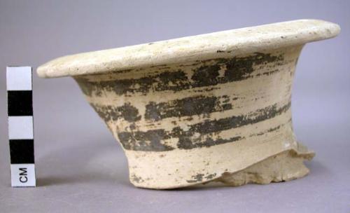 Neck and rim of large pottery jar ?