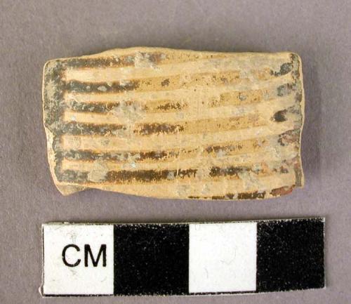 Potsherd - tortoise shell, ripple ware pattern