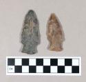 Chipped stone, projectile points, side-notched and corner-notched