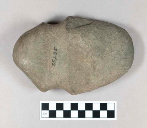 Ground stone axe, full-grooved