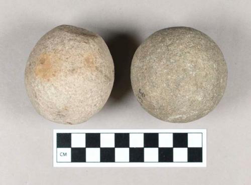 Ground stone pounding stone hammer stone, spherical