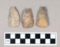 Chipped stone projectile points, triangular, chert.