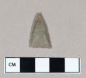 Chipped stone projectile point, triangular, chert.