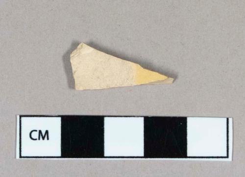 Ceramic, yellowware body sherd, undecorated